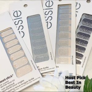 Essie Bundle 4 Sleek Stick Nail Appliqués Nail Strips NEW